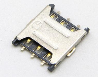 Nano SIM Card Connector;PUSH PULL,6Pin,H1.35mm  KLS1-SIM-076